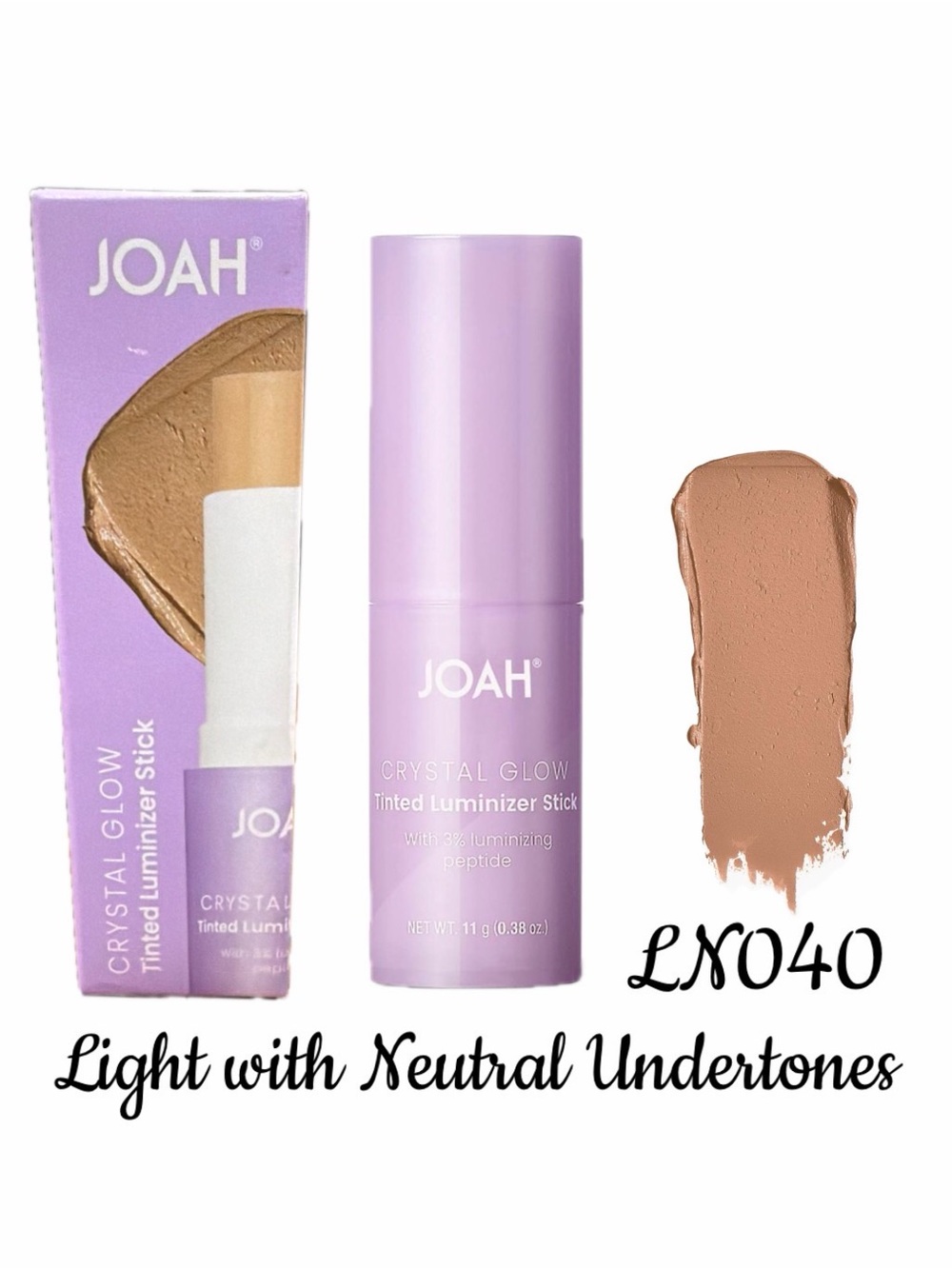 NIB JOAH Crystal Glow Tinted Luminizer Stick LN040